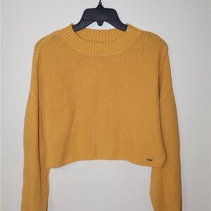 Hollister Yellow Crew Neck Sweater